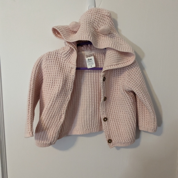 ✨3/$15 Carter's 6M Pink Knit Sweater - Picture 3 of 3